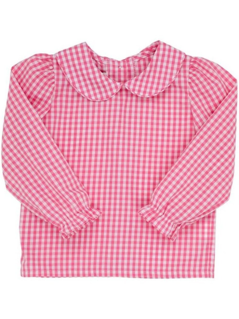 NEW TBBC Beaufort Bonnet Maude's Peter Pan Collar Shirt Hamptons Hot Pink Gingha
